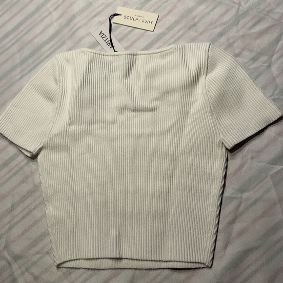 Aritzia Babaton sculpt knit square neck ribbed size XS NWT - Picture 2 of 4